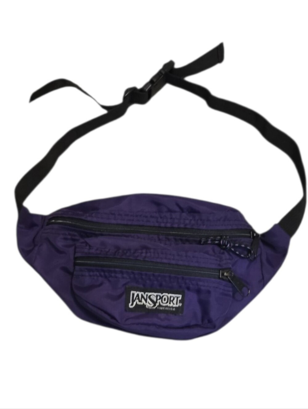 VTG '90s Janport Two Pocket Fanny Pack Cross Body Durable Nylon Adjustable